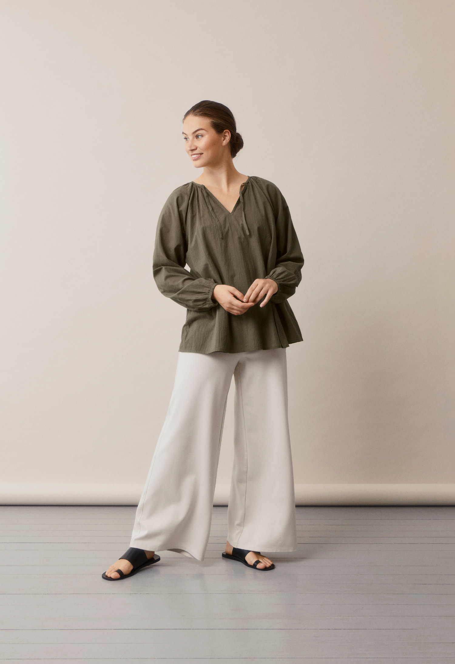 Poetess Blouse Pine Green