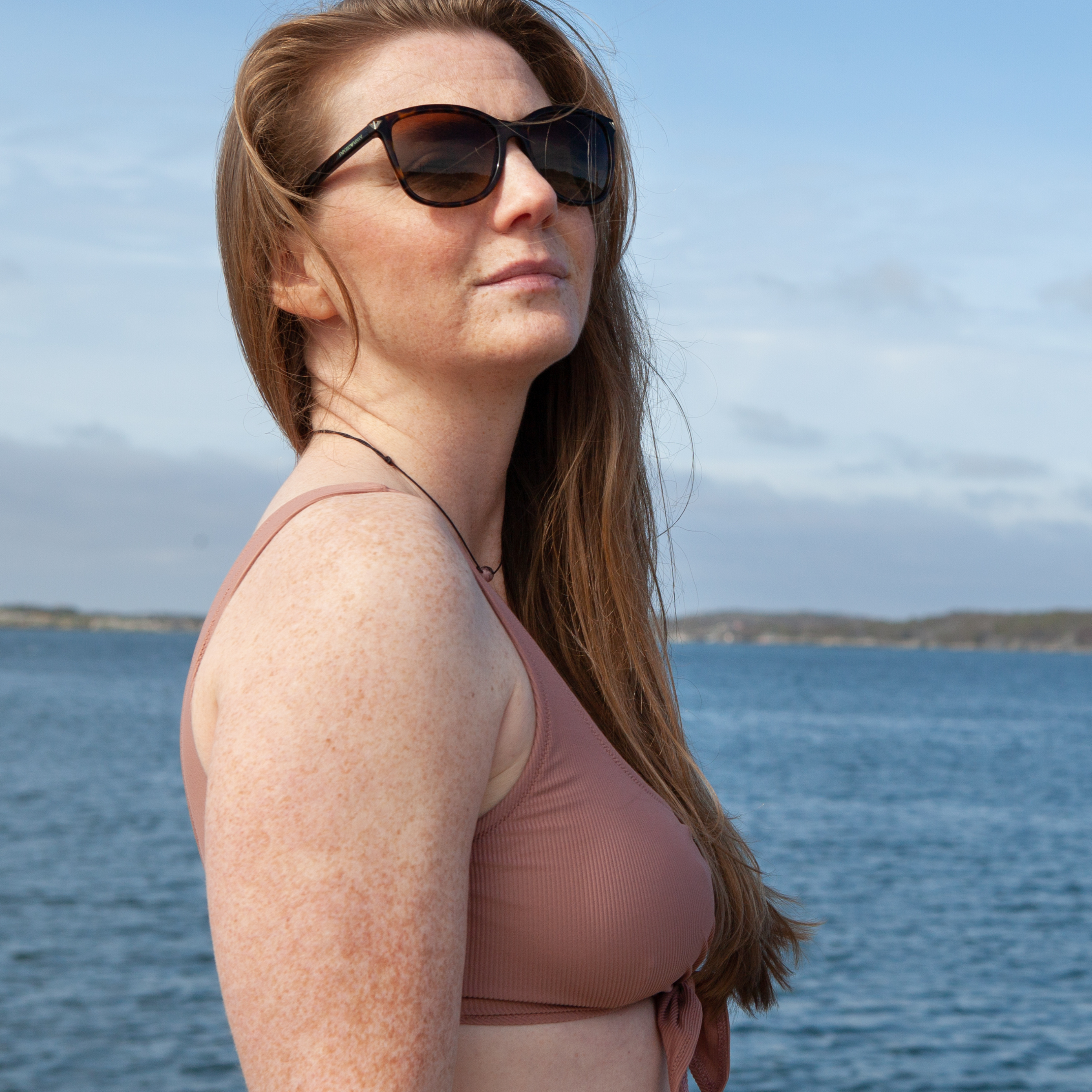 Ribbed Swim Top - Rose Brown gallery