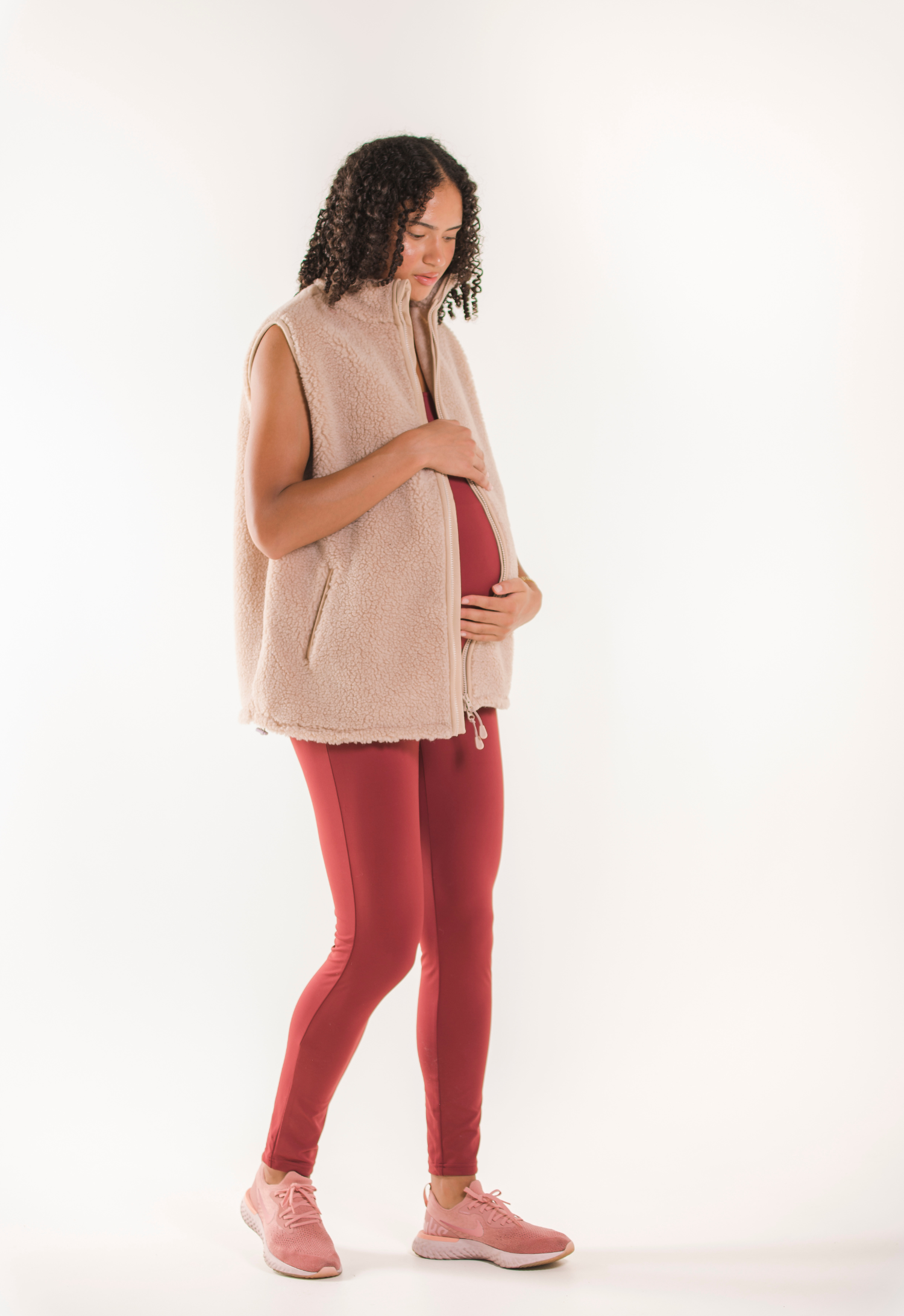 Pile fleece vest - Beige gallery