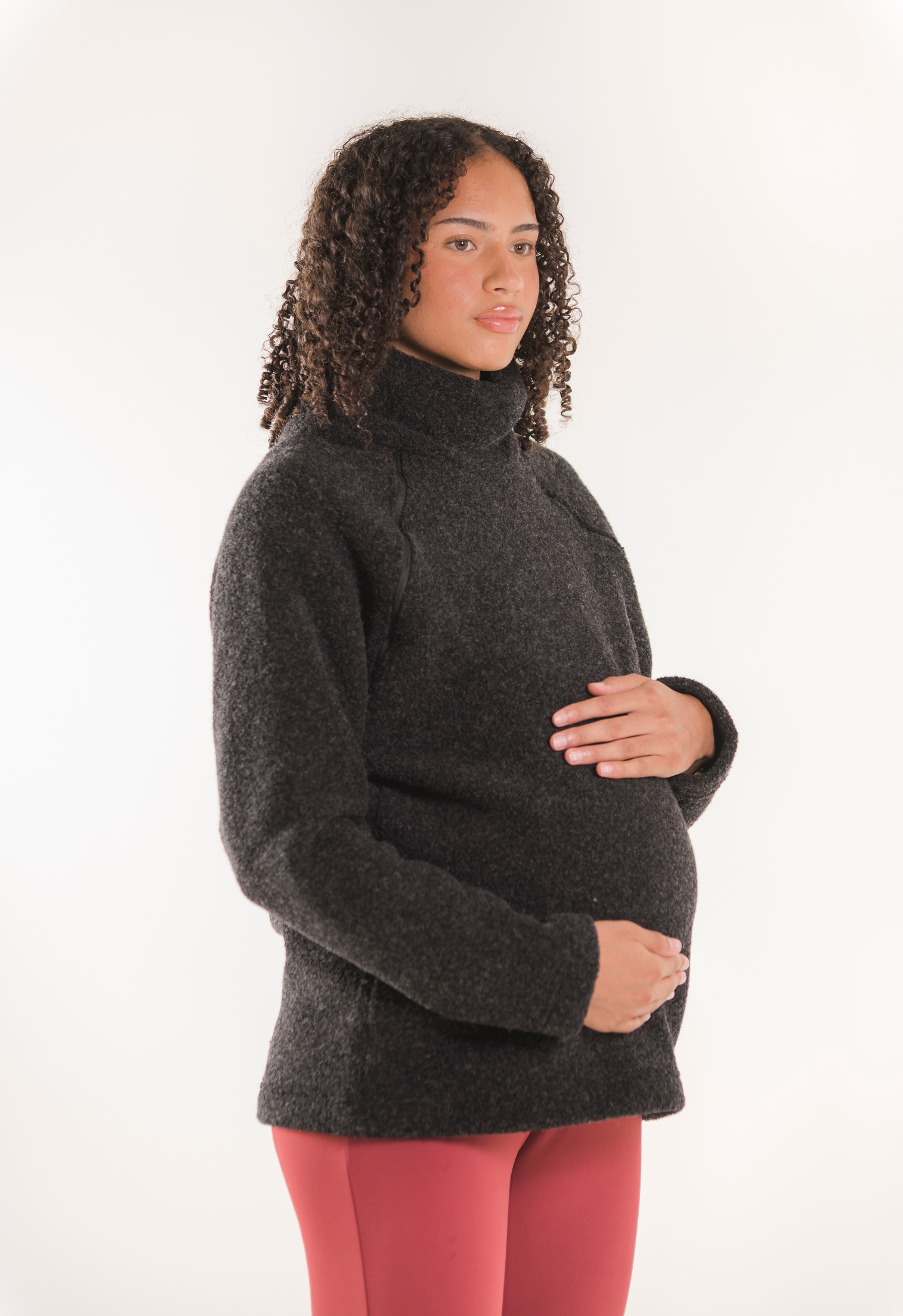 Wool pile sweater - Black gallery