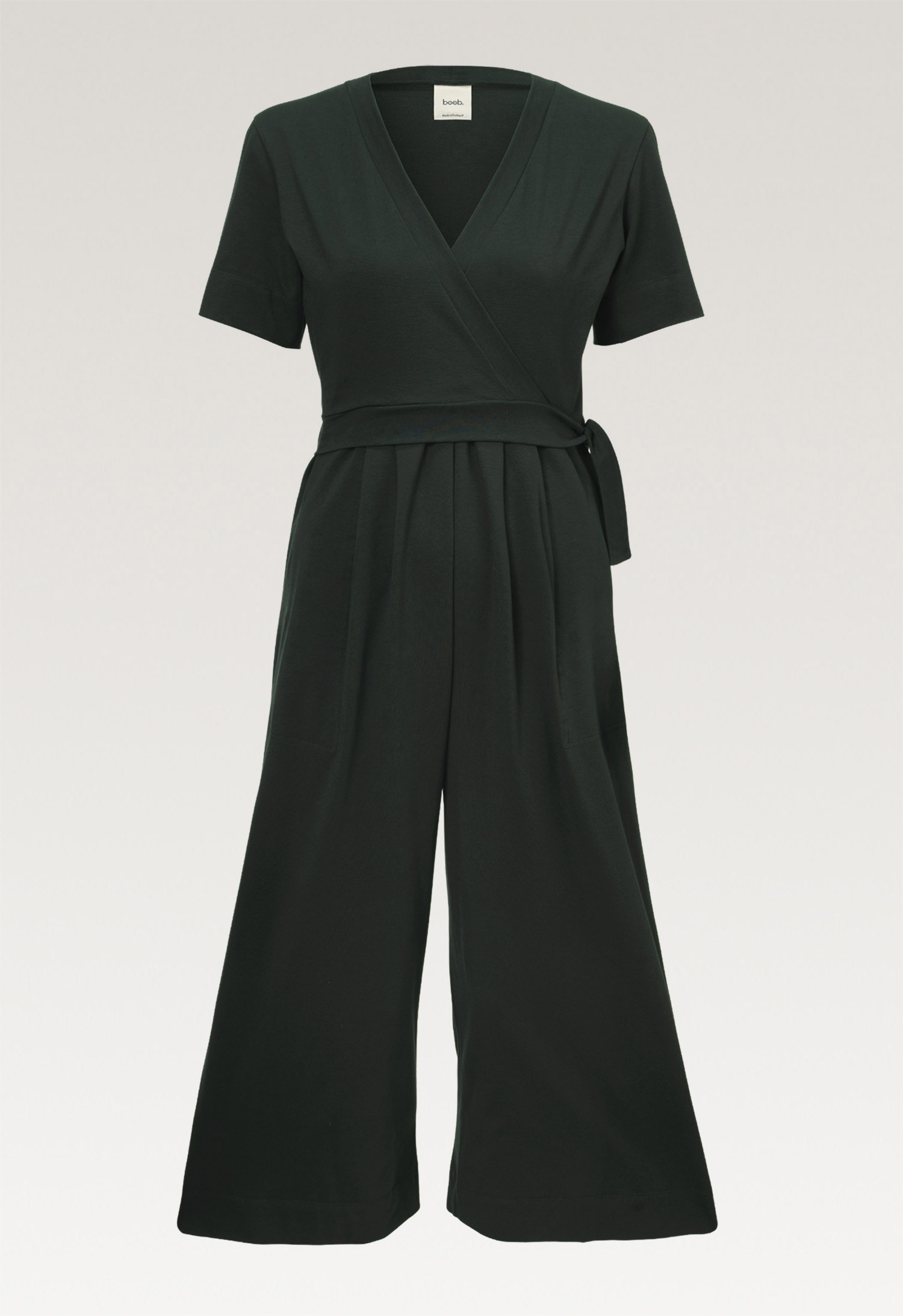 Maternity jumpsuit with nursing access - Deep Green gallery